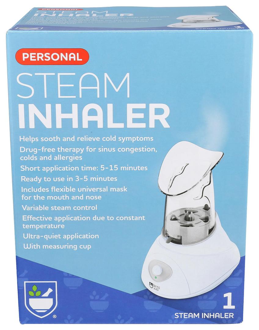 Rite Aid Steam Inhaler For Relief From Allergies, Sinus Congestion, And Colds For Personal Use