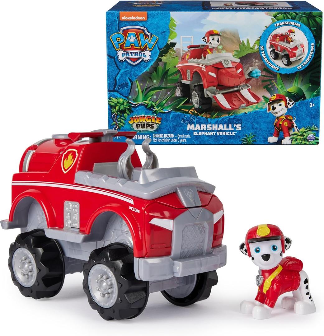PAW Patrol Jungle Pups, Marshall Elephant Vehicle, Toy Truck with Collectible Action Figure, Kids Toys for Boys & Girls Ages 3 and Up