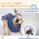 Supet Inflatable Dog Cone Collar for Dogs to Stop Licking, Dog Donut Collar After Surgery, Soft Pet Cone for Dogs XXL(Neck 18.5"-23.5")