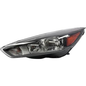 Driver Side Halogen Headlight Assembly Compatible with Focus S/ST/SE/SEL/Titanium 2015-2018 w/DRL Bulb Front Left Headlamp FO2502338
