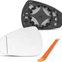 Driver Side Mirror Compatible with Audi A3 2013-2019, Audi A3 Quattro 2015-2019, Left Side Mirrors Replacement Glass with Backing Plate, Power Heated