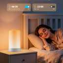 OIYN RGBICWW Smart Table Lamps, Touch Bedside Small Table Lamp, LED Desk Lamp with 30+ Scenes & 16M Colors, App & Touch Control, Color Changing Lamp for Bedroom Living Room Dimmable Night Light, Black