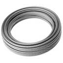 LuckIn 50ft Thickened 1/4" Stainless Steel Cable, 7x19 Strand Aircraft Wire Rope for Yard Zipline, Deck Railing, 6400lbs Breaking Strength