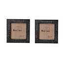 Bcaur 4x4 inch Love Home Wood Picture Frames with HD Glass，Stand for Tabletop Display，Set for 2,E23028
