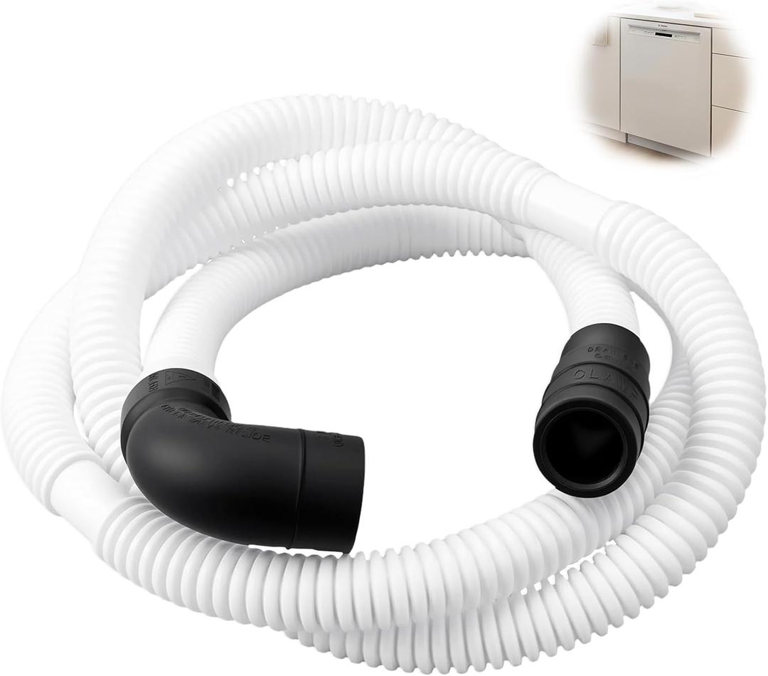 WPW10545278 Dishwasher Drain Loop Hose with Check Valve Compatible with Whirlpool Kenmore Replaces W10137608 W10193583 W10195750 W10418848 W10418849 W10481093 W10688890