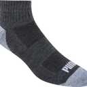 PUMA Men's 6 Pack Quarter Crew Socks (Gray, L)