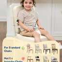 HOMEAL Toddler Booster Seat for Dining Table - Toddler Dining Cushion with Wipeable Surface -Booster Seat for Kitchen Chair with Easy-Install Straps - Breathable Fabric - Beige