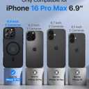 Faiono Magnetic for iPhone 16 Pro Max Case [Full Camera Protection][Military-Grade Protection][Compatible with MagSafe] Shockproof Protective Slim Phone Case for iPhone 16 Pro Max, Black