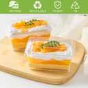 Qeirudu 5 Oz Mini Dessert Cups with Lids and Spoons, 50 Pack Clear Rectangle Parfait Cups, Small Plastic Serving Bowls for Tiramisus, Cakes, Mousses, Puddings
