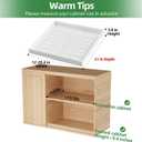 PAKETA 1 Pack Expandable Pull Out Cabinet Organizer, 21'' Deep Pull Out Drawers for Cabinets, Upgrade 3 Slide Rails Sliding Drawers for Cabinet with Adhesive Nano Film (White)
