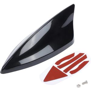 Shark Fin Antenna, AM/FM Signal Roof Aerial Universal for Car Auto SUV Truck ABS Material with Adhesive Base Pearlescent Black