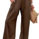 JZC Women's Palazzo Lounge Pants Casual Wide Leg Pants High Waist Flowy Toursers with Pockets, M