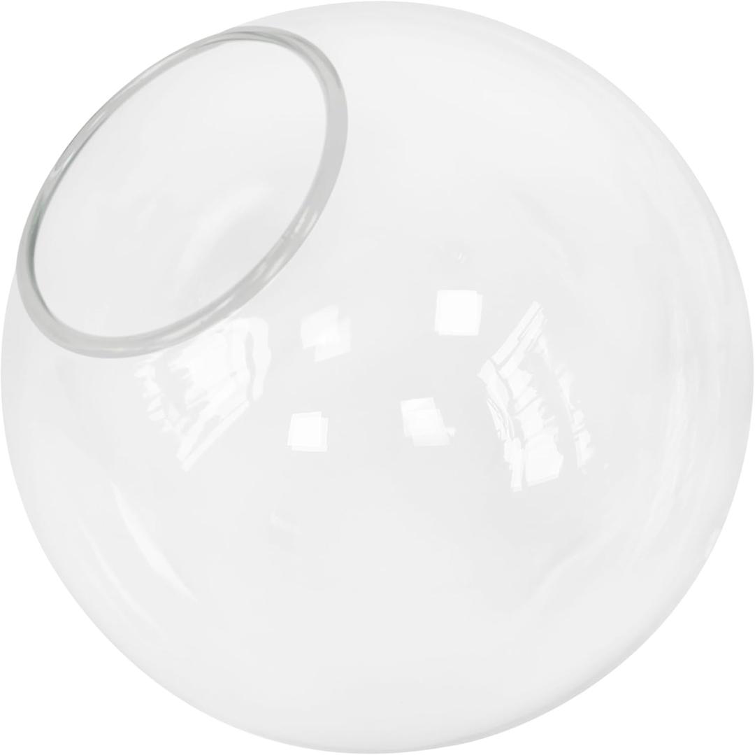 KoKo&Yukina 6 Inch Clear Glass Globes Shade Replacement Glass Shades - 2.67" Fitter Opening - Lighting Fixture Replacement (1 Pack)