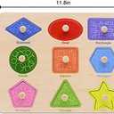 Aile Toddler Wooden Preschool Learning Shape Peg Puzzle Board Toys