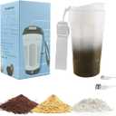 USB Rechargeable Self Stirring Coffee Cup, Stainless Steel Travel Mug with Magnetic Mixing, 12oz Cafe to Go Travel Mug, Tumbler Cup for Coffee, Milk and Hot Drinks, with a handle and Spout Lid Black