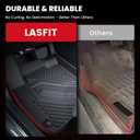 LASFIT Floor Mats & Backrest Mats & Cargo Mat for Hyundai Palisade 7/8 Seats 2026 (Only Fit Gas), All Weather TPE Custom Fit Car Mats Floor Liners for Palisade, Full Set Mats Accessoires, Black