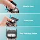 Clipper Guards Set Compatible with Most Wahl Clippers, -1/16" to 1", 12 Piece Set, Black Color, New Version