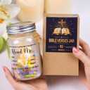 Christian Gift Bible Verse Jar with LED Light  92 Inspirational Scriptures for Women, Faith & Prayer Keepsake, Read Me When Notes, Christmas & Family Encouragement Gift