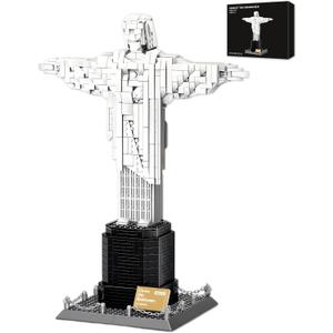 Architecture Christ The Redeemer Statue Building Blocks Sets Brazil Jesus Building Kits Model Toys Gift for Adults Kids Teens 973 PCS
