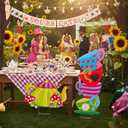 Alice Party Decorations Wonderland Yard Decor,Garden Tea Party Decorations Yard Stakes Stand Set, 1 Set Stacked Teacups and 1 Set Teapot with Brackets