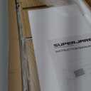 SUPERJARE Boho TV Stand for 65 Inch TV, Entertainment Center with Adjustable Shelf, Rattan TV Console with 2 Cabinets, Media Console, Solid Wood Feet, 4 Cord Holes, for Living Room - Natural (53.9")