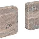 Bloomingville Heavy Duty Marble Bookends, Beige, Set of 2