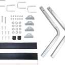 Boat Trailer Guides 2 Foot Bunk Boards Kit - 24 Inch Carpeted Guide On Tilting Side Bunks for High Beam, Box or C-Channel Trailers with Mounting Frames and Hardware