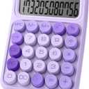 Mr. Pen Mechanical Switch Calculator - 12 Digits, Large LCD Display, Purple, Big Buttons