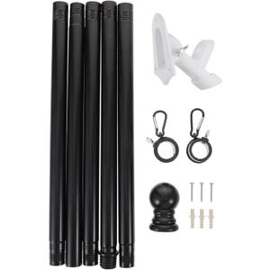 1set Outdoor Rotating Flagpole Kit with Bracket and Construction for Garden Patio and Backyard Use