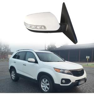 Passenger Side Door Mirrors Fit for 2009-2014 KIA Sorento Car Rear View Mirror Accessories Side Mirror Replacement Turn Signal Light, Electric Folding, Heating (White-Right)