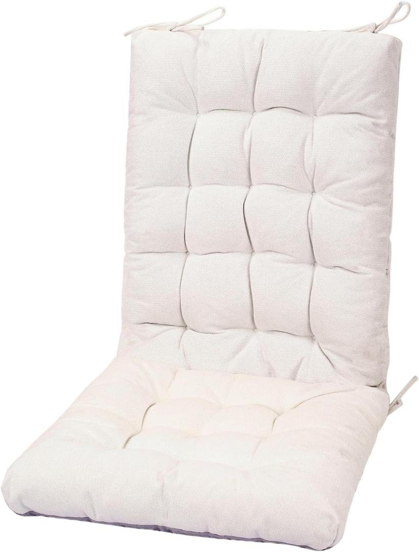 POMIU Rocking Chair Cushions Sets Indoor Office & Dining Chairs (White)