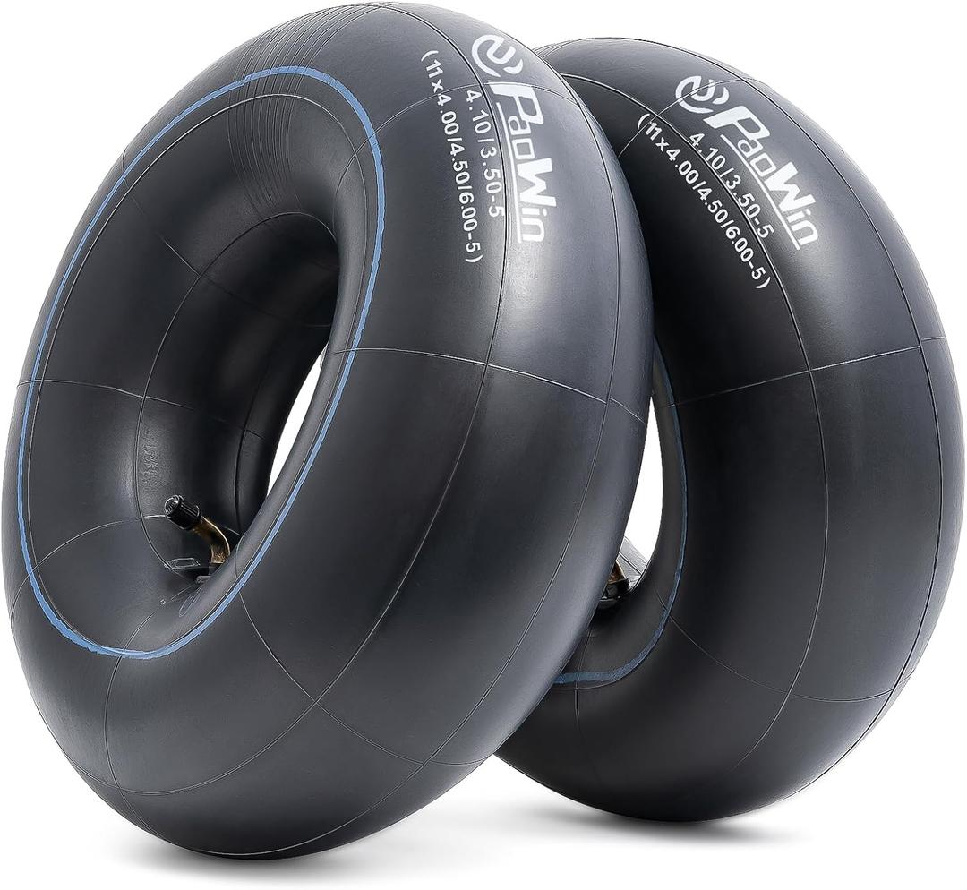 2 PCS 4.10/3.50-5 (11X4.00/4.50/6.00-5) Replacement Inner Tube with TR87 Bent Valve Stem Compatible with Wheelbarrows Mowers Hand Trucks and More 4.10/3.50-5 11x4.00/4.50/6.00-5 Tire and Tube