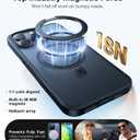 TORRAS Ultra Magnetic Ostand for iPhone 15 Pro Case [Fit for MagSafe] [Sturdy Stand & Ring Holder] Mil-Grade Shockproof Matte Anti-Scratch Slim Protective Kickstand Phone Case, Black Titanium 6.1"