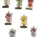 1 inch (2.5cm) Seven Archangels with Cristal Mini Statue Set Angel Figures Weekly Protection