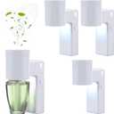 ROSSEX 4 PCS Wall Fragrance Plug in with Night Light and Oil Diffuser Plug with Upgraded Fragrance Concentration Control, Compatible with Bath and Body Works WallFower for Home, White
