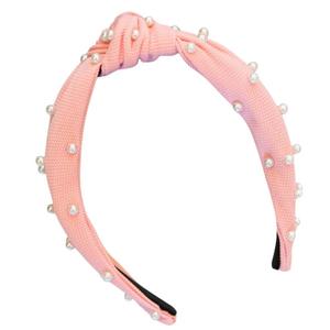 Knotted Headbands for Girls Non Slip Girl Pearl Headband Wide Top Knot Head Bands Mommy and Me Fashion Hairband Womens Turban Hair Accessories 2 Pack