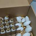 Oviejo 25 Pack C9 7W Christmas Light Bulbs, C9 White Incandescent Bulbs Replacement for Christmas String Lights, Holiday Ceramic Bulbs, 7 Watt, White