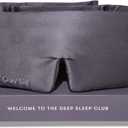 DROWSY Silk Sleep Mask - Face-Hugging, Padded Cocoon for Luxury Sleep in Total Darkness - 100% Pure Mulberry Silk (Moonlight Shadow)