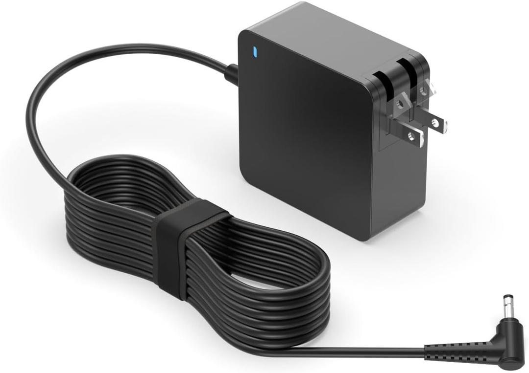 Superer Charger Fit for Lenovo Laptop, Ideapad 1 3 5, Slim 3 5 7, S340 S145 330 320 310, Flex 5 4 14 15, V14 V15 V17, Upgraded Version, Foldable Plug, Lengthened Power Cable, Charging Light, 65W 45W