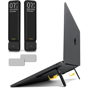 Aulumu G07 Pop Up Leg Stands Laptop, Super Portable Cooling Laptop Stand, Ergonomic Laptop Riser Lift for Desk for MacBook, All Laptops, Tablets, 8-20'', Black
