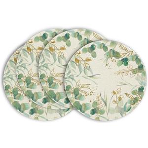 Eucalyptus Summer Round Placemats Set of 4, 15 Inch Summer Round Table Mats for Dining Decoration 30 prs