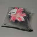 GORGLITTER Women's Floral Thong Bikini Set Triangle Halter Brazilian 2 Piece Swimsuit Cute Boho Summer Vacation Bathing Suit (Medium, Black and Pink)