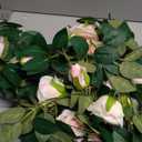 Ageomet 3pcs 19.5ft Floral Garland Pink Rose Vines Artificial Flowers, Silk Fake Flower Vines Hanging Rose Ivy for Wedding Arch Garden Background Engagement Ceremony Reception Decor