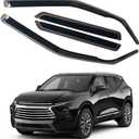 in Channel Rain Guards Fit for Chevrolet Chevy Blazer 2019 2020 2021 2022 2023 2024 2025 2026, Smoke Tinted Side Window Wind Deflectors, Vent Window Visors Shades Shield, 4pcs