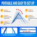 Volleyball Baseball Rebounder Net, Softball Rebounder Pitchback Net Quick Adjustments, Quick Adjustments Lacrosse Bounce Back Practice Equipment, Ideal for Outdoor Indoor and Backyard Training (5FTx4FT)