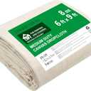 Homespun All Purpose Canvas Drop Cloth - Carpet Protector, Canvas Fabric Drop Cloth Curtains, Painting Tarp, Washable Floor Tarp, Paint Drop Cloth, Reusable Cotton Canvas Drop Cloth - (6x9 Ft)