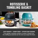 Non Toxic Air Fryer - Glass AirFryer 5 Quart w/ 360 Visibility, Self-Cleaning, 400F Vortex Air Fryer for Even Cooking, BPA-Free Teflon Free, 9-in-1 Functions, Rotisserie, Roast, Bake, White