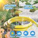 HUANCHAIN 50 ft 14/3 Gauge Heavy Duty Outdoor Extension Cord Waterproof with Lighted, Flexible Cold Weather 3 Prong Electric Cord Outside, 15A 1875W 125V 14AWG SJTW, Yellow, ETL Listed
