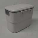 ELPHECO Kitchen Compost Bin with Lid 1.8 Gallon Hanging Trash Can with Lid, 7 Liter Wall-Mounted Garbage Can for Kitchen Cabinet Door, Small Under Sink Trash Can for Cupboard, Bathroom, Office