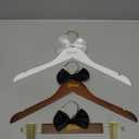3 Pcs Bride and Groom Hangers for Dress Suit with Clips Wedding Wooden Hanger with Bow Tie for Mr and Mrs Shirt Tuxedo Suit Bridal Wedding Gift Bridesmaid Party Shower